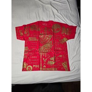 MDE COM98 Red/Gold Clown Blouse NEW XX-LARGE